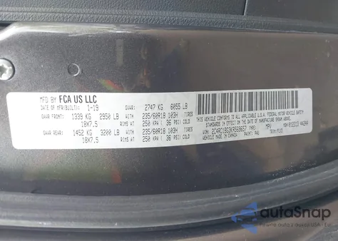 2019 Chrysler Pacifica Touring L z USA, uszkodzony, nr VIN 2C4RC1BG3KR569657